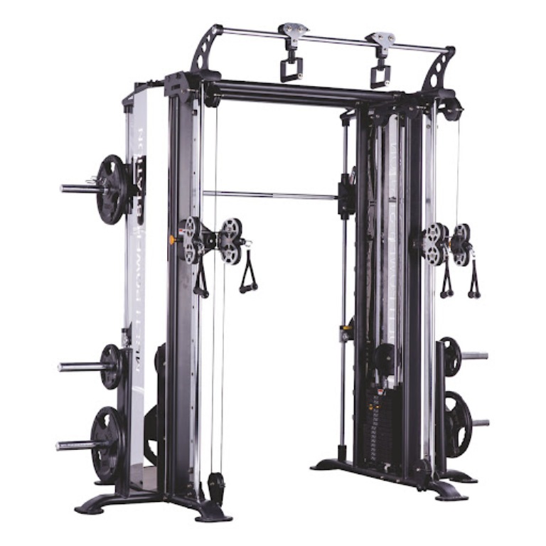 Cable crossover with online smith machine